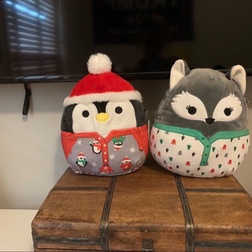 2 stuffed animals or collecting buds